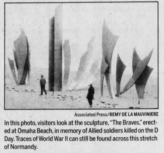 "The Braves", erected at Omaha Beach